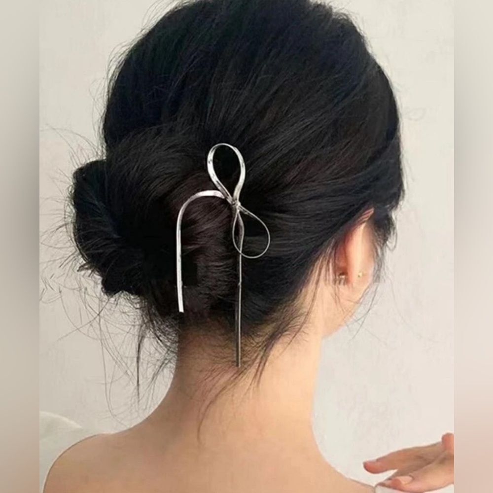 bow hair pin #1421